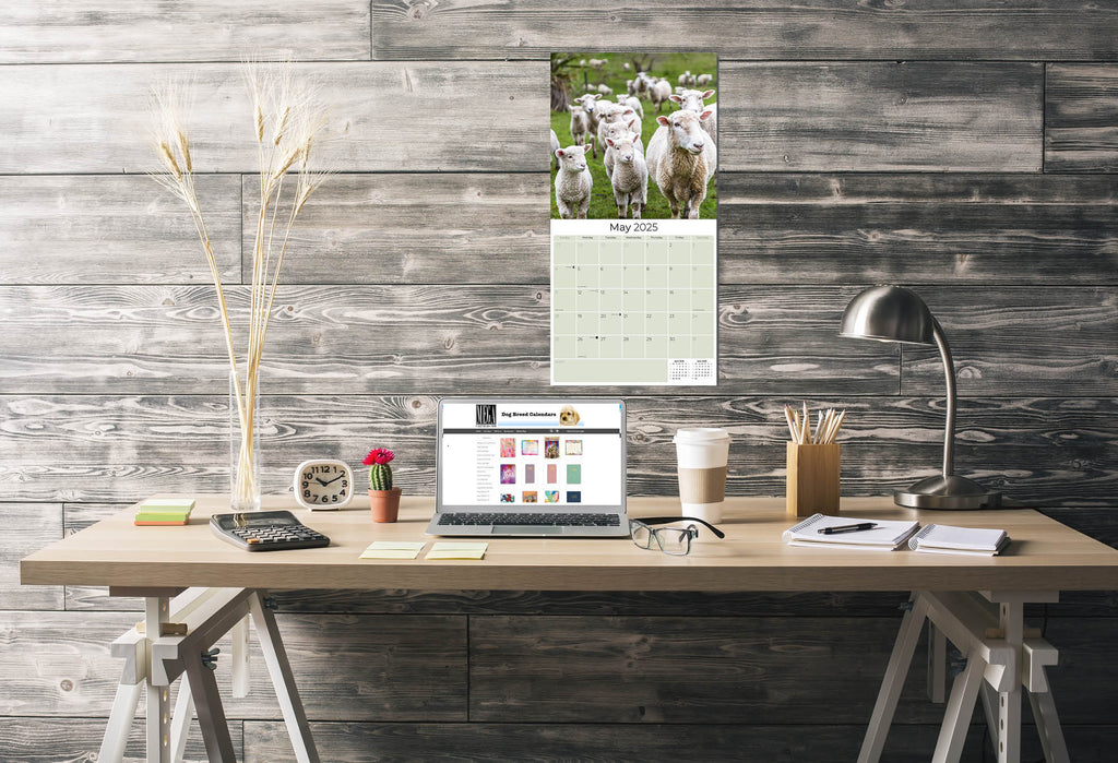 Sheep Wall Calendar 2025