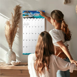 Tropical Beaches Large Grid Calendar 2025