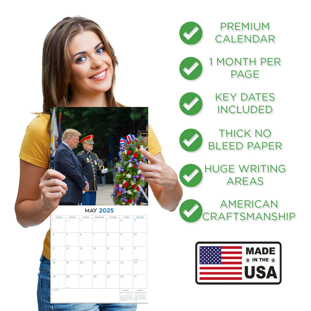 Donald J Trump 45/47 Wall Calendar 2025