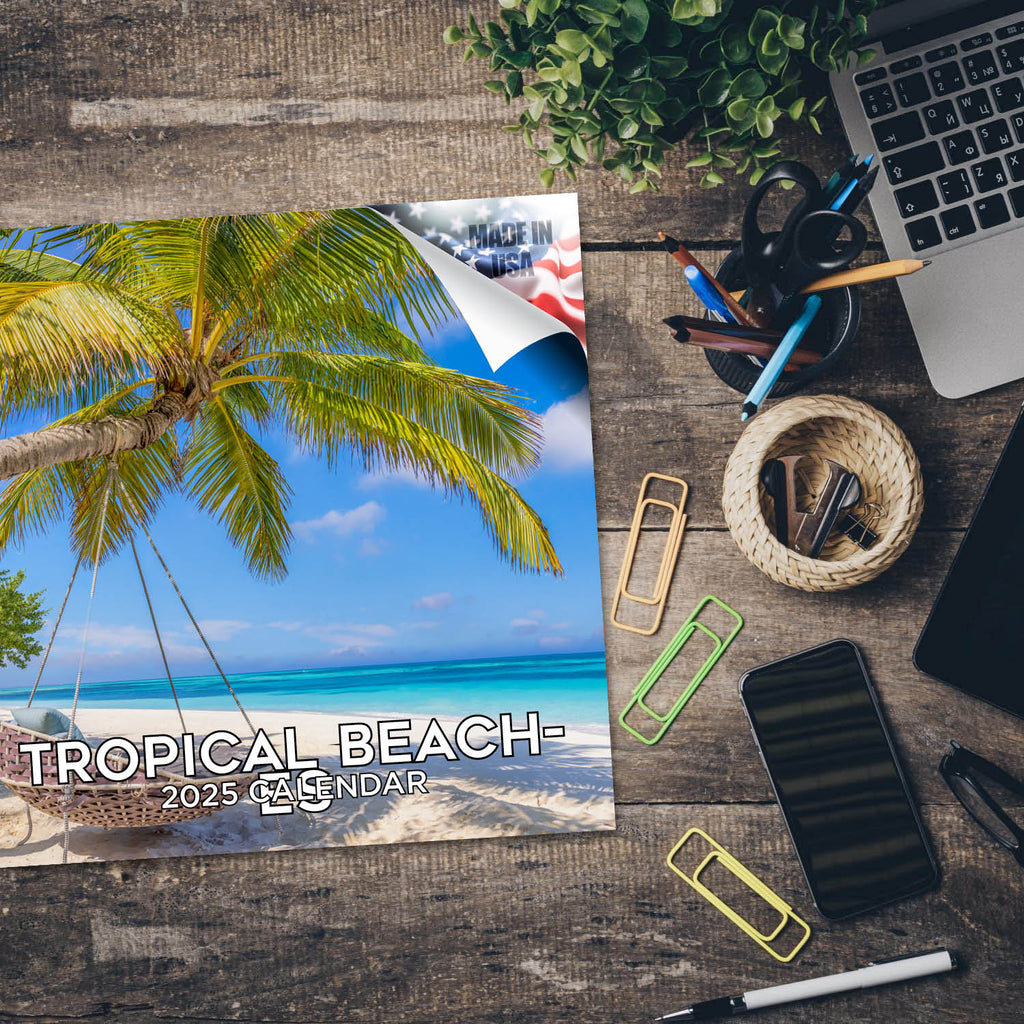 Tropical Beaches Wall Calendar 2025