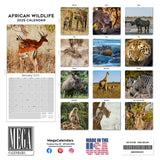 African Wildlife Wall Calendar 2025