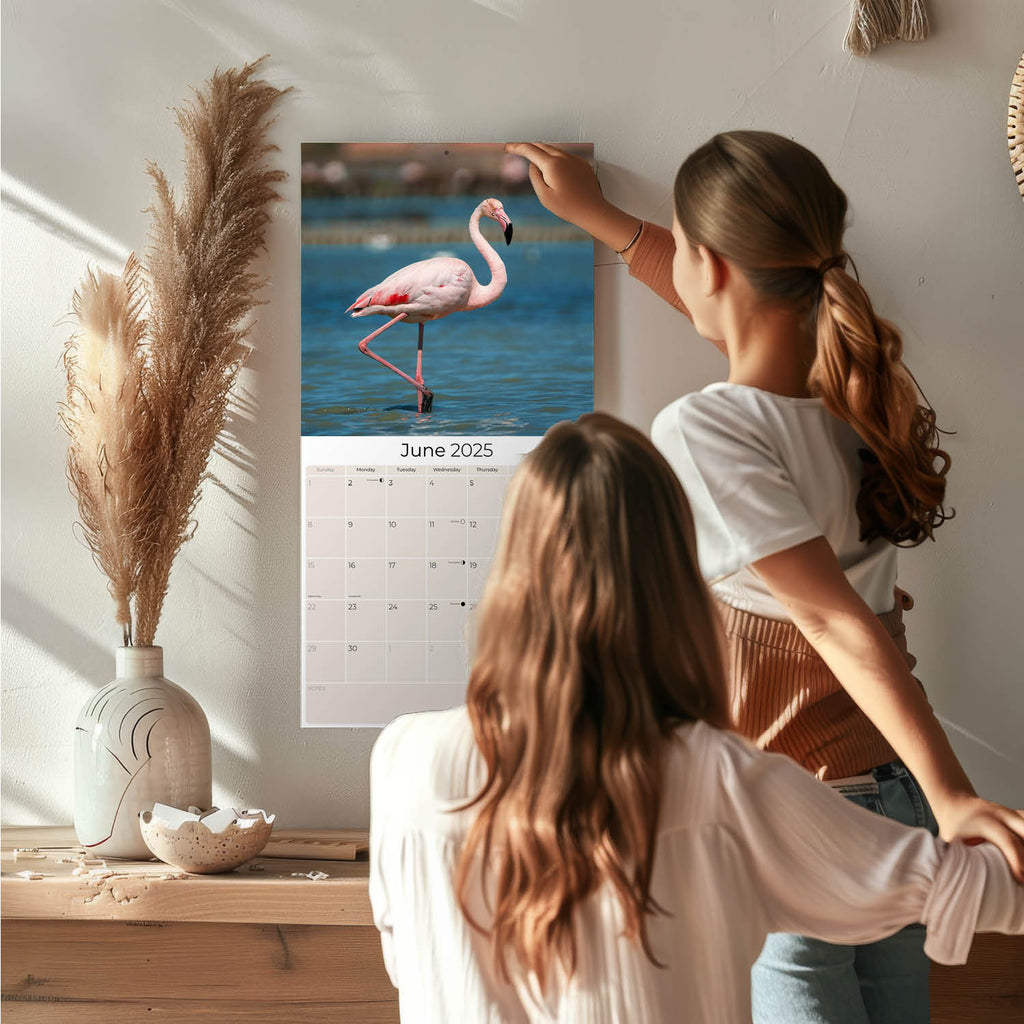 Flamingo Wall Calendar 2025