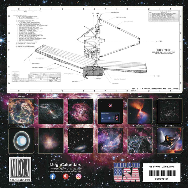 Webb Discoveries Wall Calendar 2025