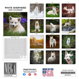 White Shepherd Wall Calendar 2025