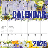 Flowers Large Grid Calendar 2025