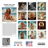 Retro Pin Ups Wall Calendar 2025