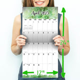 Watercolors LARGE GRID Wall Calendar 2025