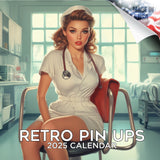 Retro Pin Ups Wall Calendar 2025